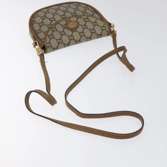 GUCCI GG Plus Supreme Shoulder Bag PVC Leather Beige Gold Auth th5906 - Picture 7 of 15